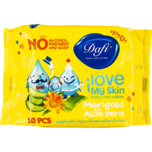 دستمال مرطوب پاک کننده و نرم کننده بسته‌ای دافی - بسته 20 عددی