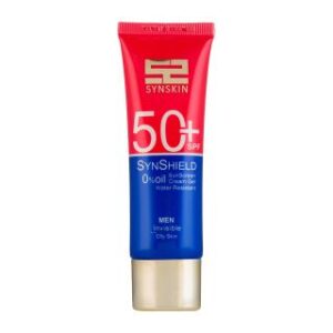 کرم ژل ضدآفتاب بی رنگ آقایان ساین اسکین مدل Synshield SPF50 مناسب پوست چرب حجم 50 میل