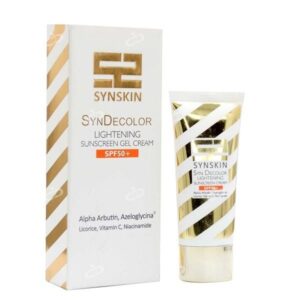 کرم ژل ضد آفتاب روشن کننده ساین اسکین مدل Syn Decolor SPF50 بی‌رنگ مناسب انواع پوست حجم 40 گرم