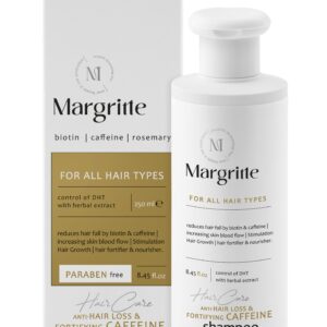 شامپو تقویتی و ضد ریزش مو مارگریت مدل کافئین حجم 250 میلی لیتر