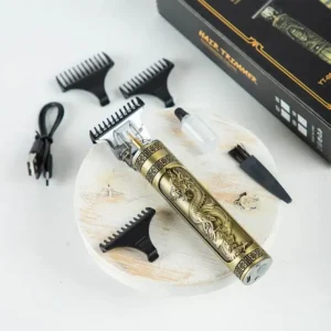 ماشین اصلاح خط زن دسته فلزی مدل T9 وینتیج طلایی