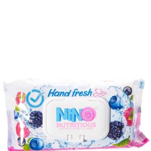 دستمال مرطوب دست و صورت تمام سنین میوه ای درب دار نینو