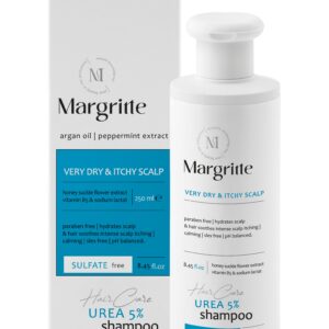شامپو اوره ۵ درصد مارگریت مدل ضد خارش پوست سر بسیار خشک حجم ۲۵۰ میلی لیتر
