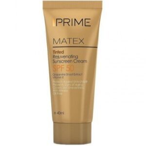 کرم ضد آفتاب جوان کننده پرایم مدل Matex Tinted SPF 50 حجم 40 میلی لیتر - بژ